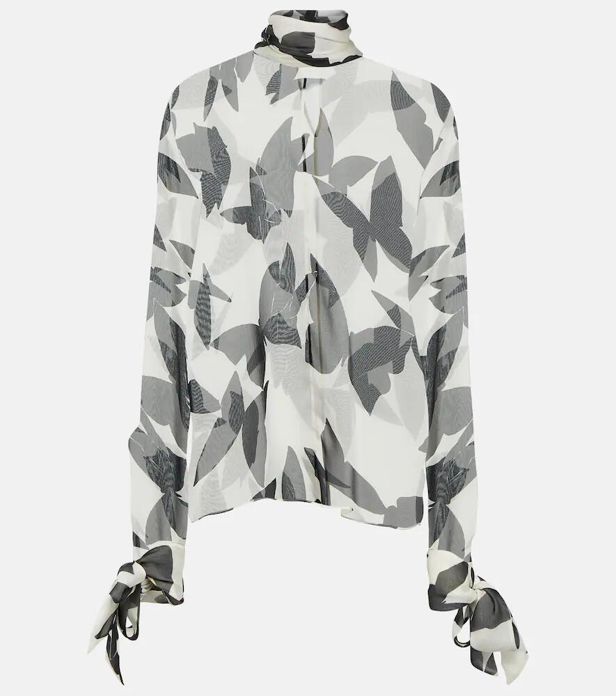 Saint Laurent Printed silk blouse Cover