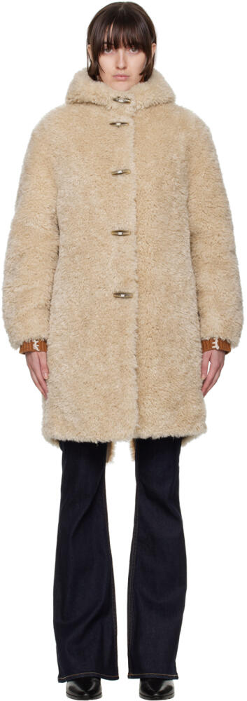 rag & bone Beige Iggy Faux-Fur Coat Cover