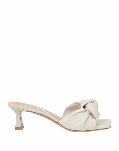 Francesco Sacco Woman Sandals Off white Leather Cover