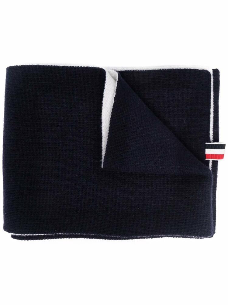 Thom Browne lobster intarsia-knit wool scarf - Blue Cover