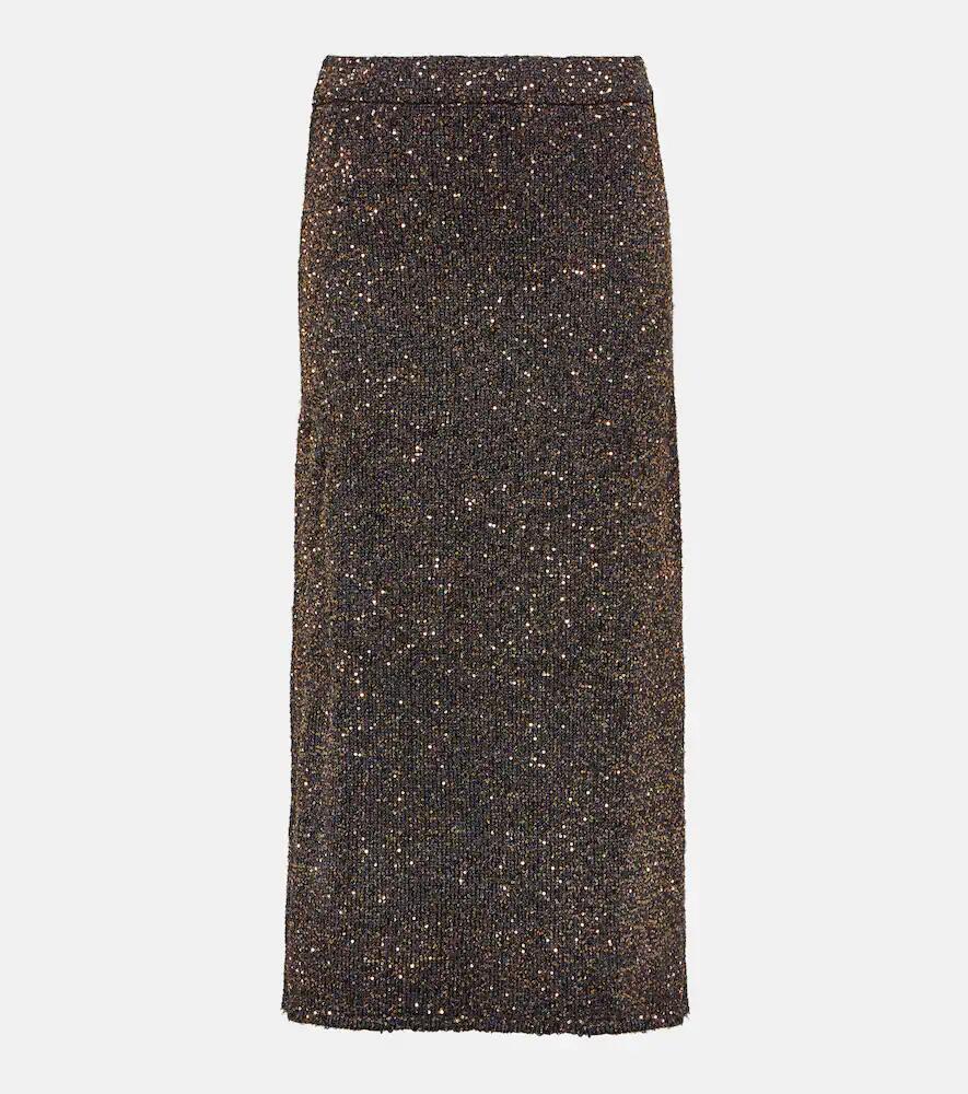 Altuzarra Milos metallic knit maxi skirt Cover