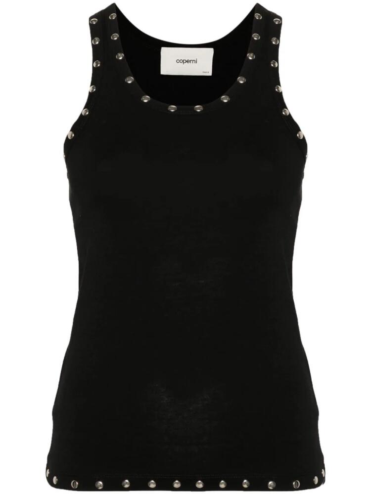 Coperni logo-embroidered studded tank top - Black Cover