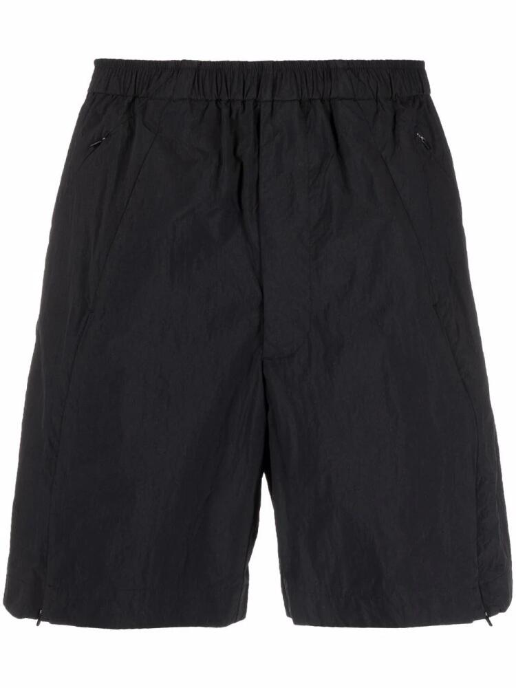 Y-3 slim-fit track shorts - Black Cover