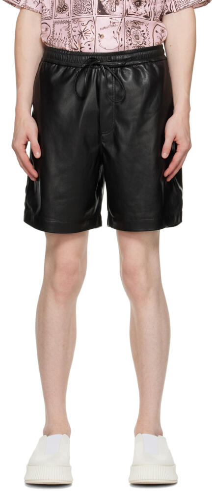 Nanushka Black Doxxi Vegan Leather Shorts Cover