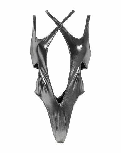 Mugler Woman One-piece swimsuit Silver Polyamide, Elastane Cover