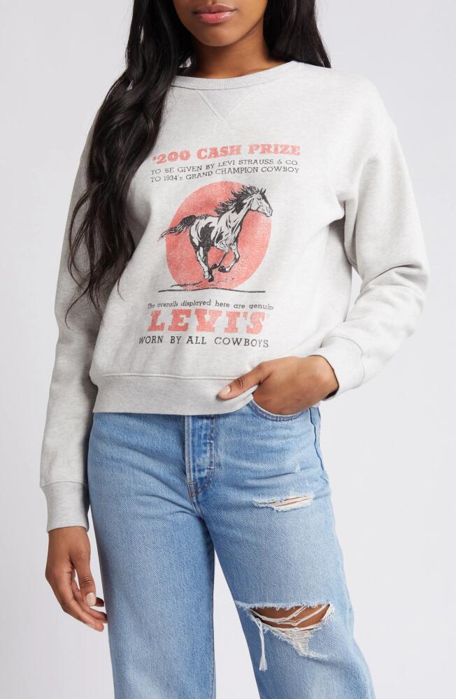 levi's Signature Graphic Crewneck Sweatshirt in Crw Cash Prize Orbit Heat Gray Cover