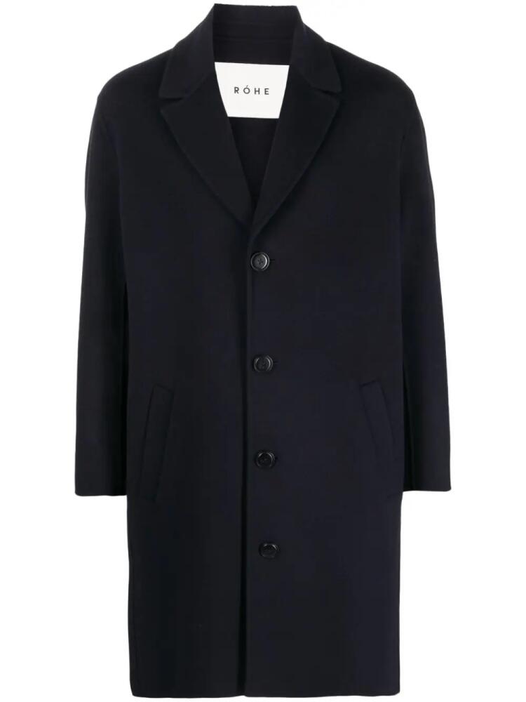 Róhe single-breasted wool coat - Blue Cover