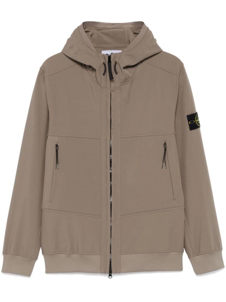 Stone Island water-resistant hooded jacket - Brown Cover