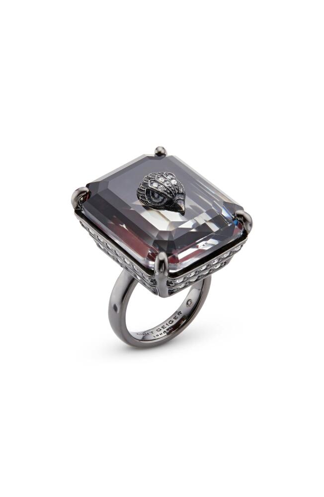 Kurt Geiger London Ombré Eagle Head Cocktail Ring in Black Cover