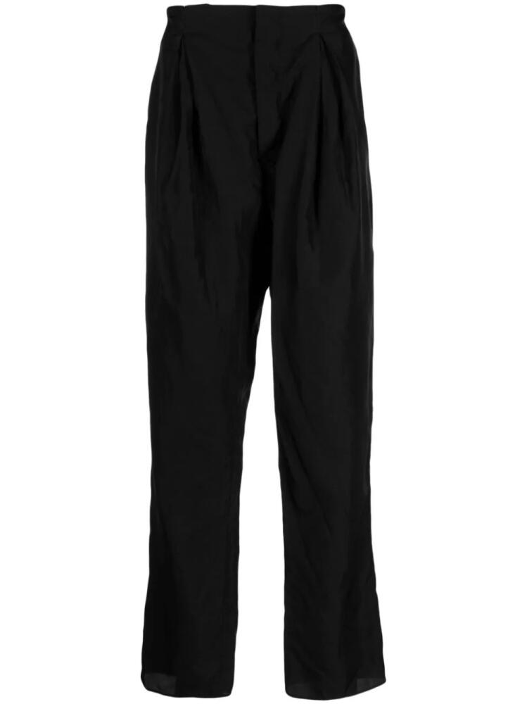 SAPIO pleat-detail straight-leg trousers - Black Cover