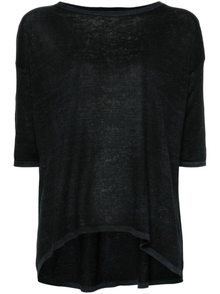 Avant Toi crew-neck knitted T-shirt - Black Cover