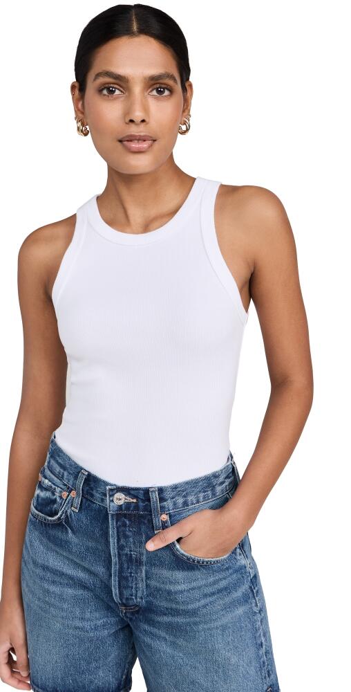 Enza Costa Pima Rib Sheath Tank White Cover