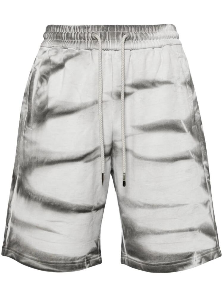 Feng Chen Wang tie-dye track shorts - White Cover