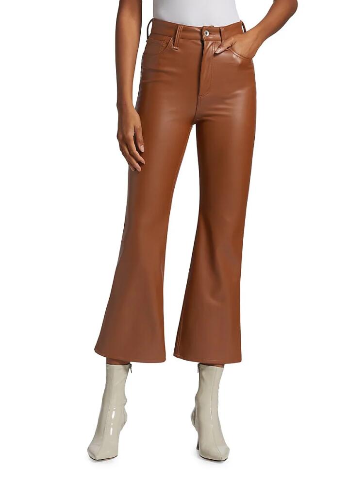 rag & bone Women's Casey Flared Faux Leather Pants - Putty Brown Cover