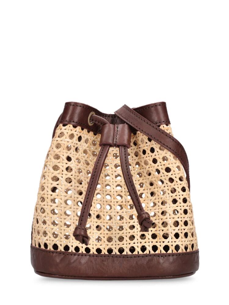 BEMBIEN Mini Benna Rattan Bucket Bag Cover