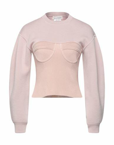 Alexander Mcqueen Woman Sweater Blush Wool, Polyamide, Elastane, Cotton Cover