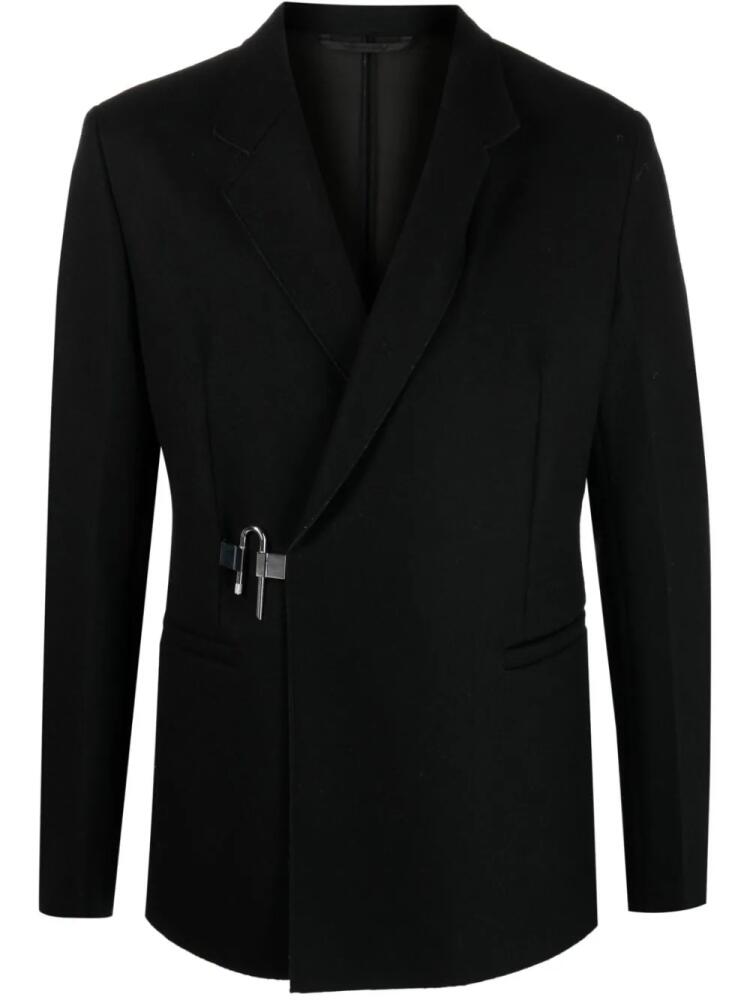 Givenchy padlock-detail tailored blazer - Black Cover