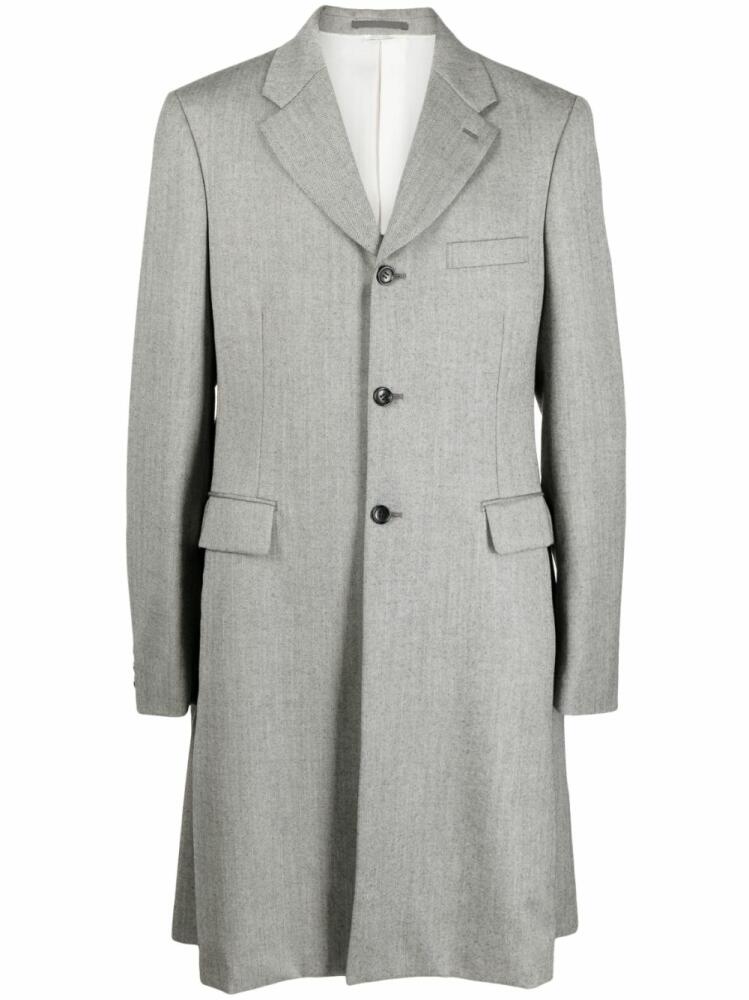 Comme des Garçons Homme Plus draped single-breasted wool coat - Grey Cover