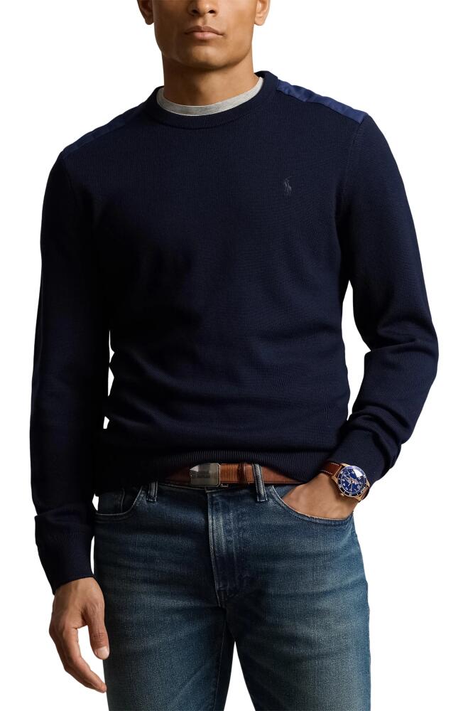 Polo Ralph Lauren Merino Wool Crewneck Sweater in Piper Navy Cover