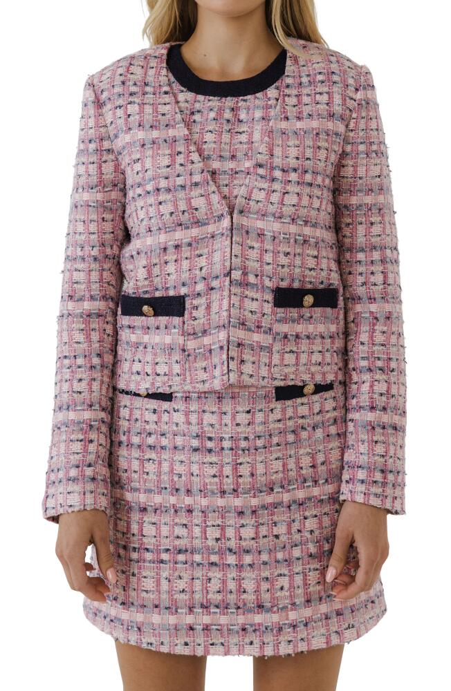 Endless Rose Tweed Jacket in Purple Multi Cover