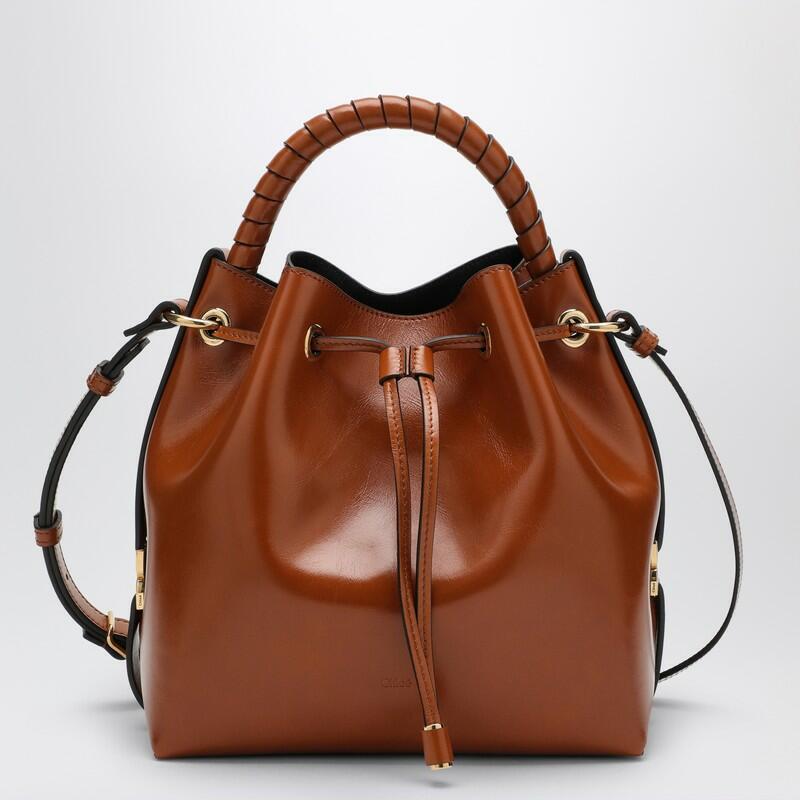 Chloé Marcie bucket bag in Clay-coloured leather Cover