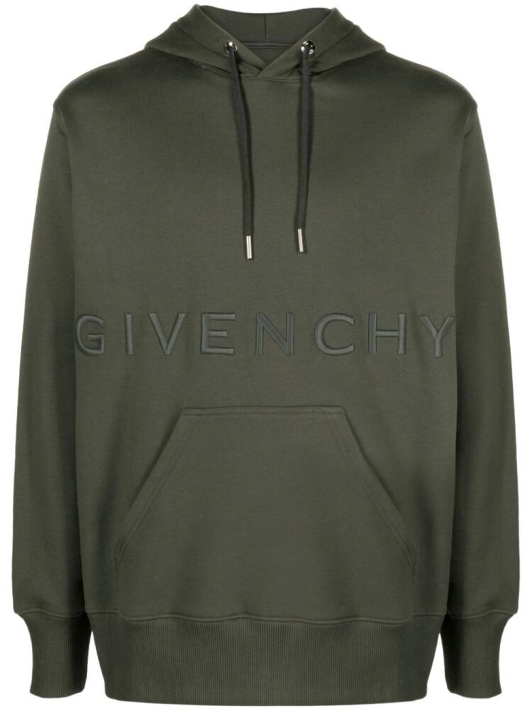 Givenchy 4G-embroidered cotton hoodie - Green Cover