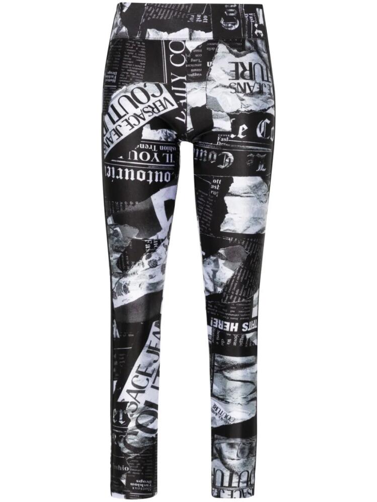 Versace Jeans Couture Magazine-print leggings - Black Cover