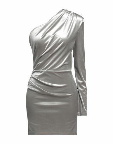 Imperial Woman Mini dress Light grey Polyester, Elastane Cover