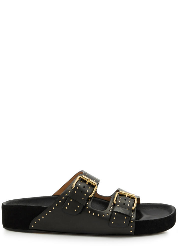 Isabel Marant Lennyo Studded Leather Sliders - Black Cover