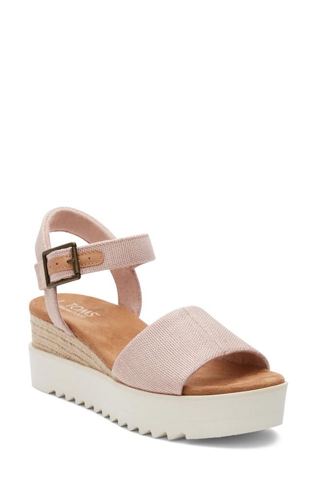 TOMS Diana Platform Wedge Sandal in Light/Pastel Pink Cover