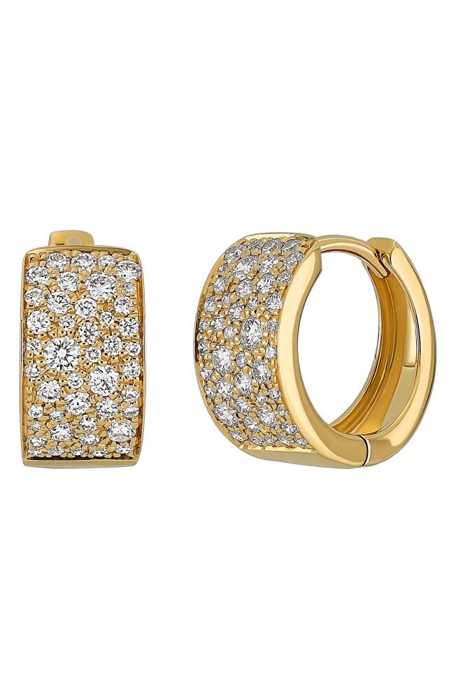 Bony Levy Mika Pavé Diamond Hoop Earrings in 18K Yellow Gold Cover