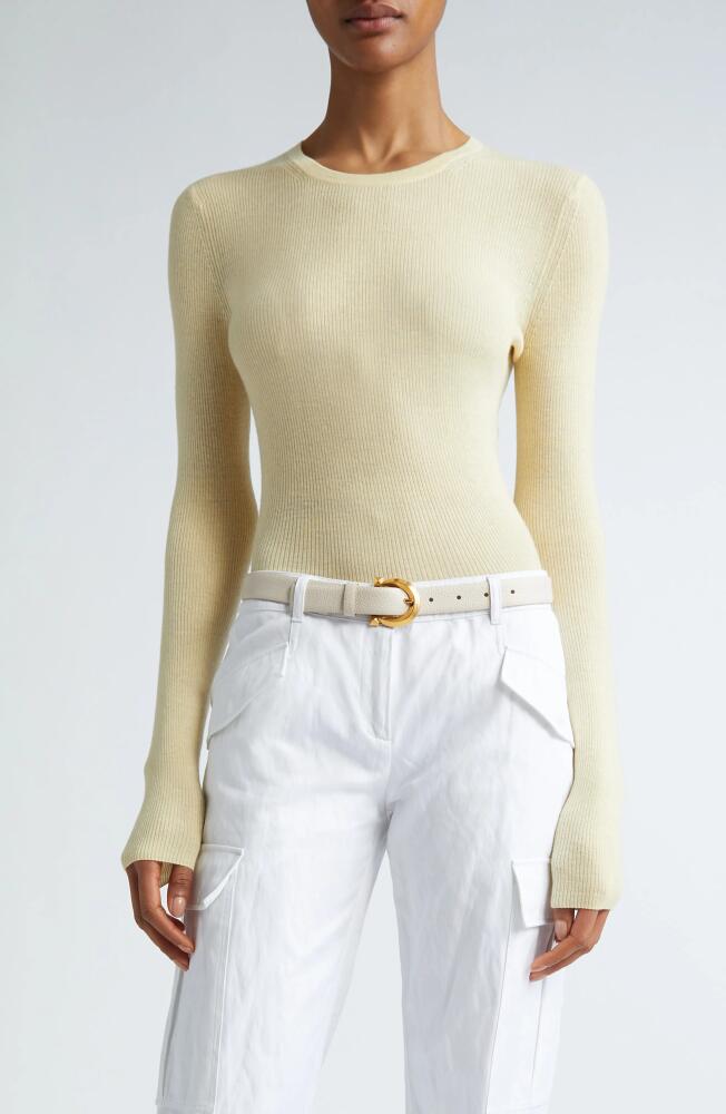 Michael Kors Hutton Cashmere Rib Sweater in Parchment Cover