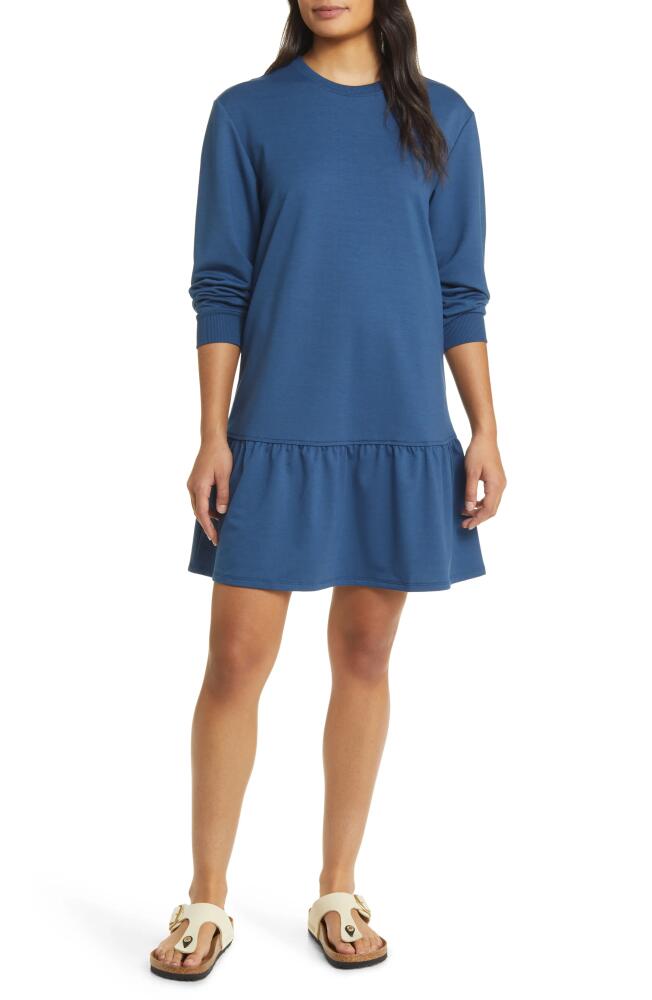 caslon(r) Long Sleeve Drop Waist Sweatshirt Dress in Blue Ensign Cover