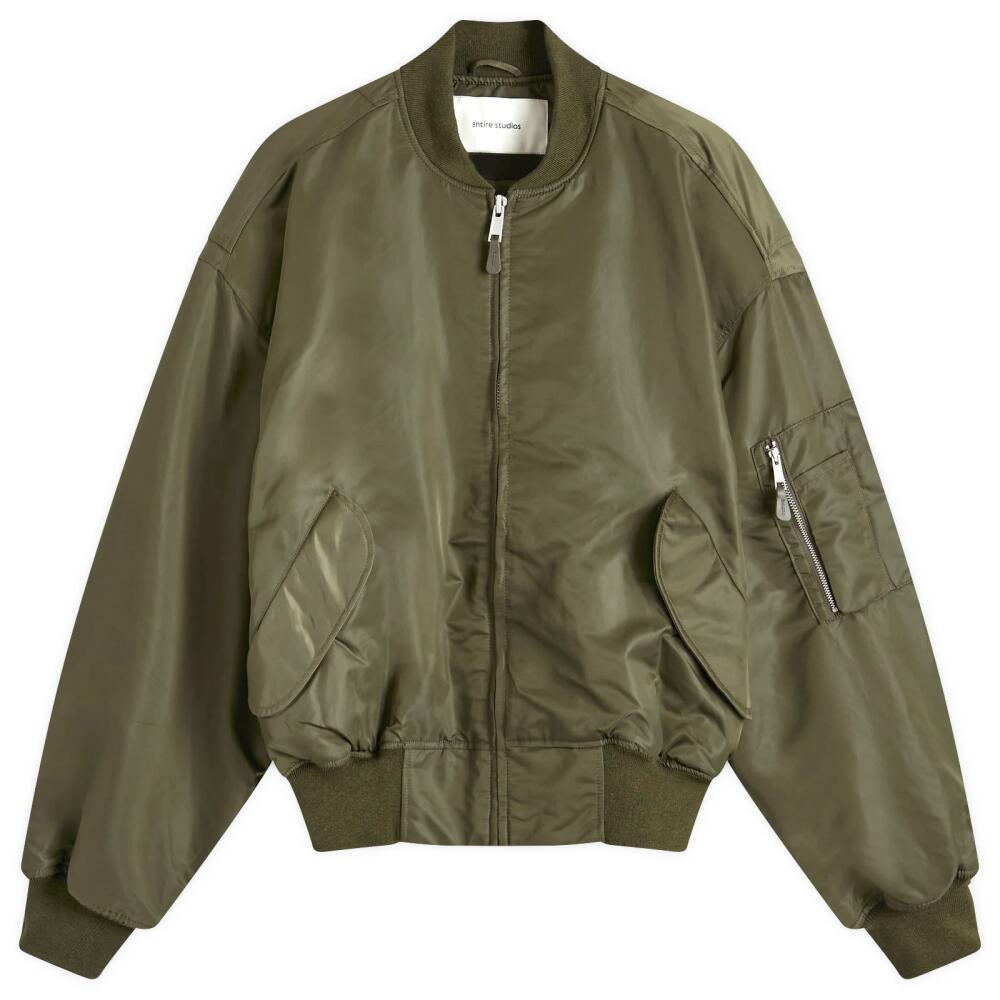 Entire Studios Women's Broad Bomber Jacket in Khaki Cover