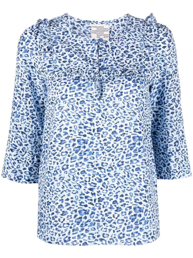 Baum Und Pferdgarten Maple leopard-print organic cotton blouse - Blue Cover