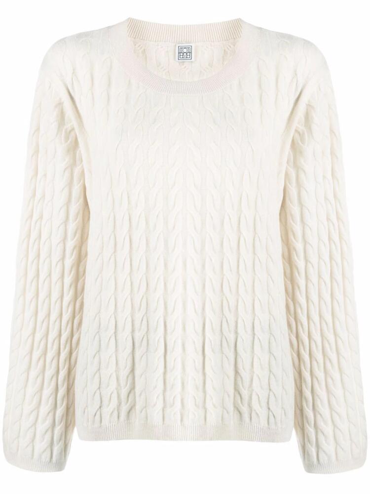 TOTEME cable-knit cashmere jumper - Neutrals Cover