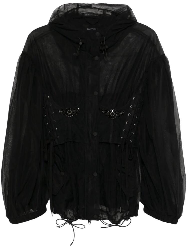 Simone Rocha embellished corset parka - Black Cover