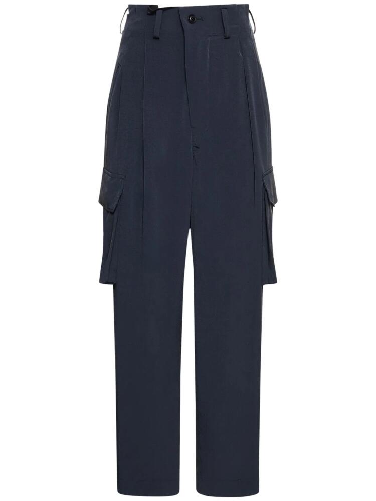 YOHJI YAMAMOTO Crepe De Chine Straight Cargo Pants Cover