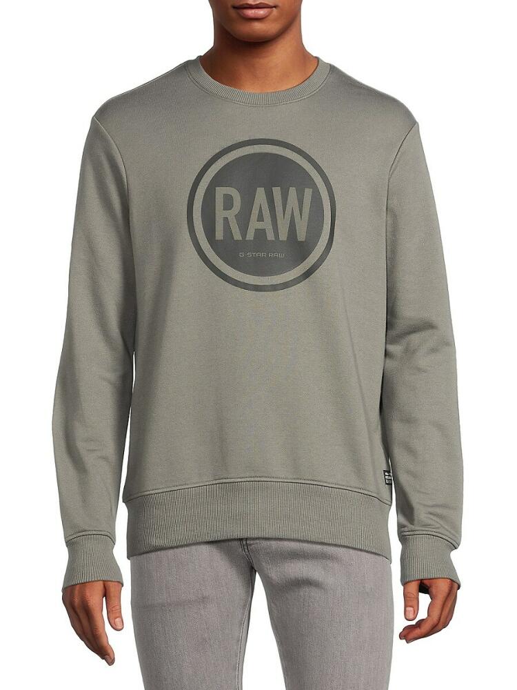 G-Star RAW Men's Circle Logo Sweatshirt - Grey Cover