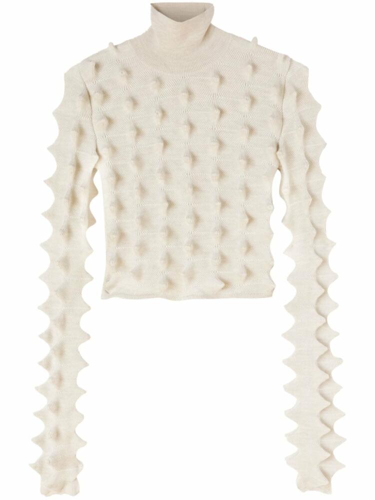 AMBUSH spiked turtleneck jumper - Neutrals Cover