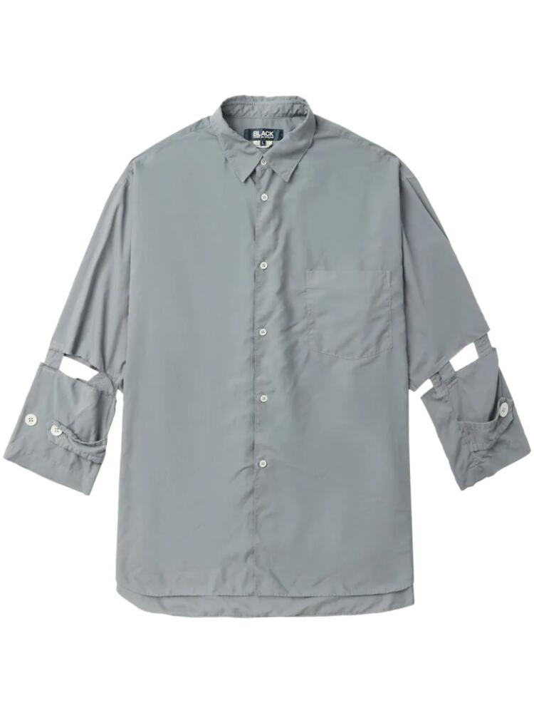 Black Comme Des Garçons cut-out wide-sleeve shirt - Grey Cover