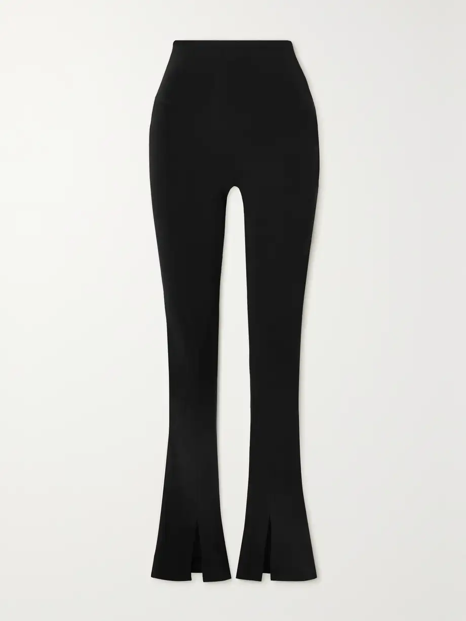 Norma Kamali - Spat Stretch-jersey Flared Leggings - Black Cover