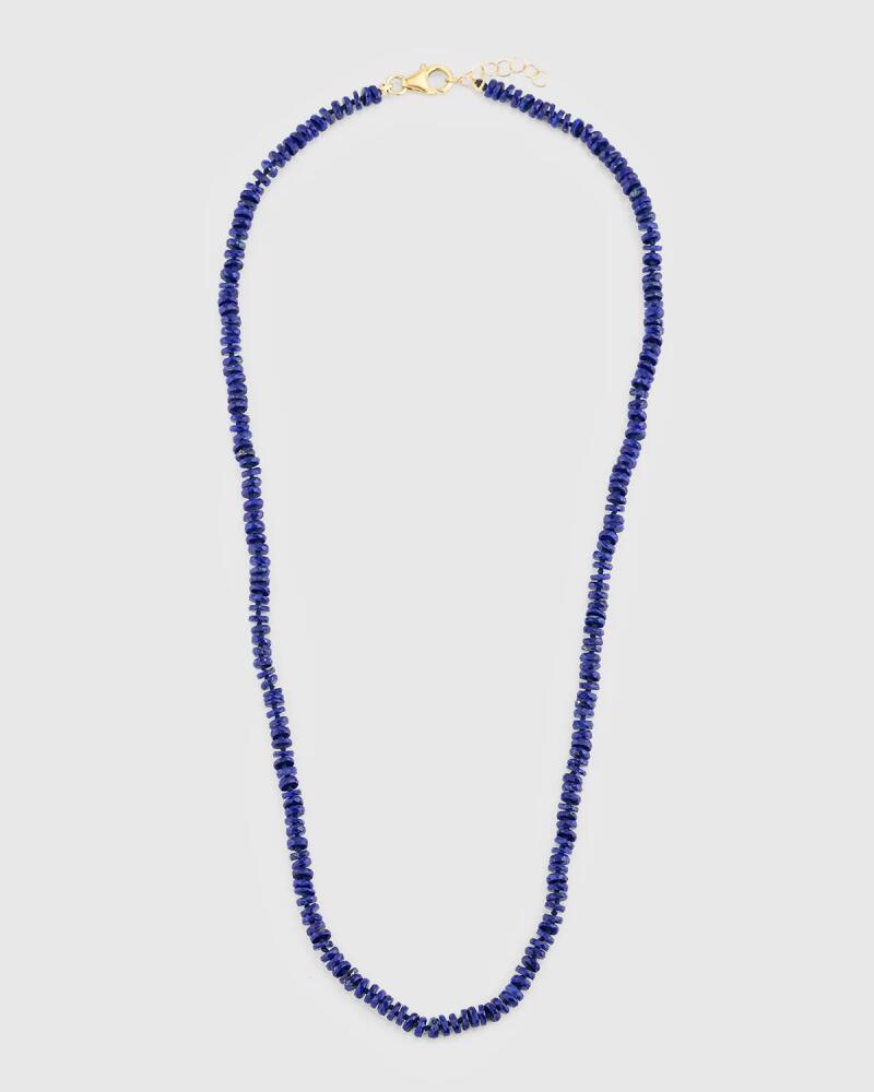 Andrea Fohrman 14K Yellow Gold Lapis Tire Beaded Necklace Cover