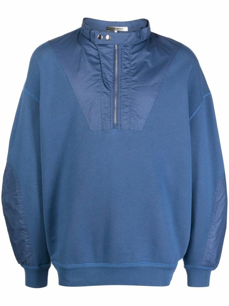 MARANT Walid half-zip sweatshirt - Blue Cover