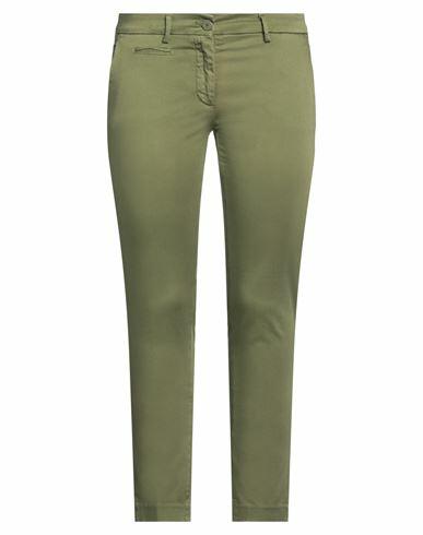 Mason's Woman Pants Military green Cotton, Polyester, Elastane Cover