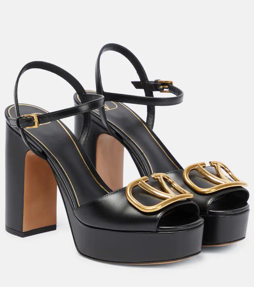 Valentino Garavani VLogo leather platform sandals Cover