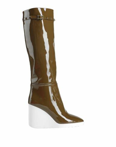 Valentino Garavani Woman Boot Military green Soft Leather Cover