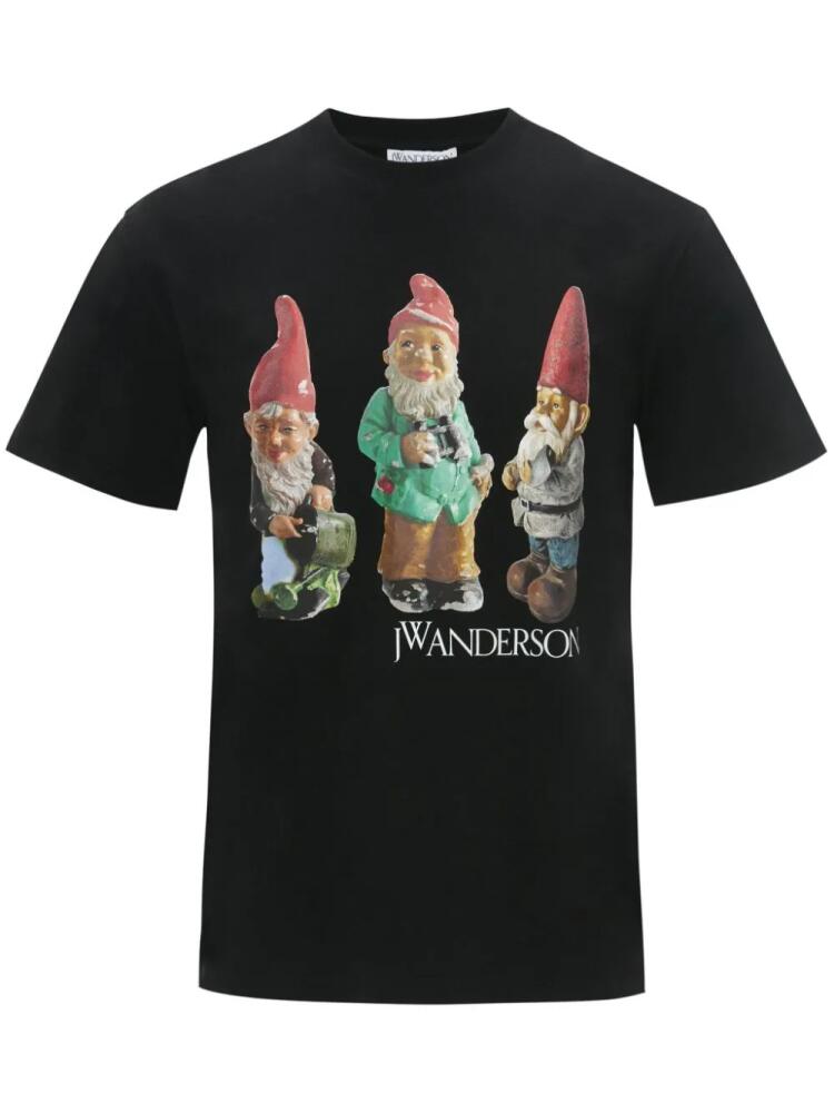 JW Anderson Gnome Trio-print cotton T-shirt - Black Cover