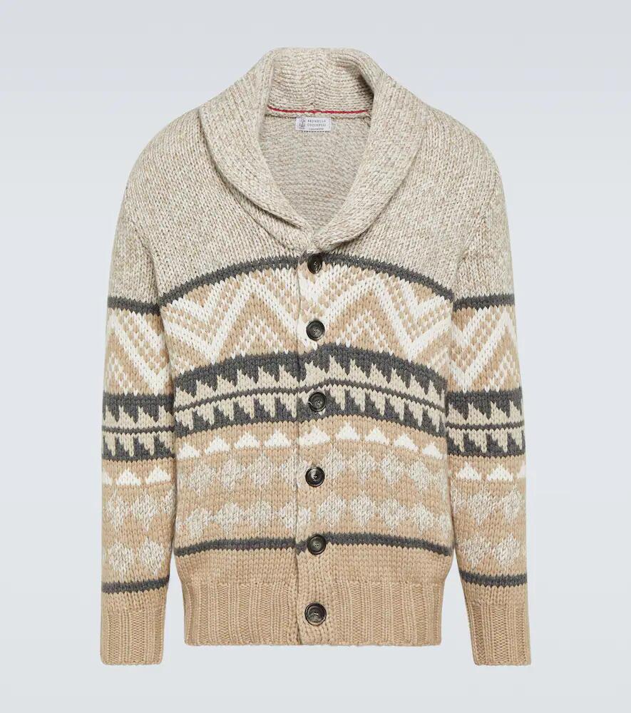 Brunello Cucinelli Cashmere jacquard cardigan Cover