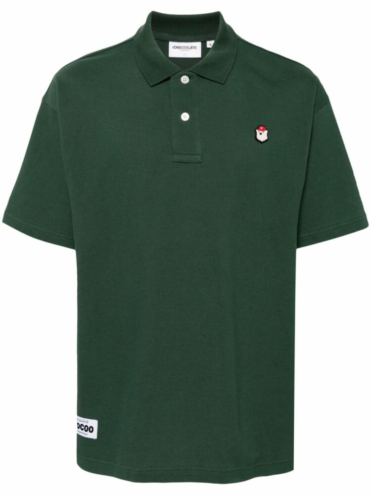 CHOCOOLATE logo-embroidered cotton polo shirt - Green Cover